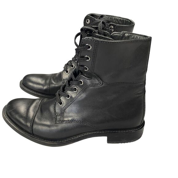 Ecco Sartorelle Combat Boot Black Leather Shoes Portugal Us 8(39) - Picture 5 of 16